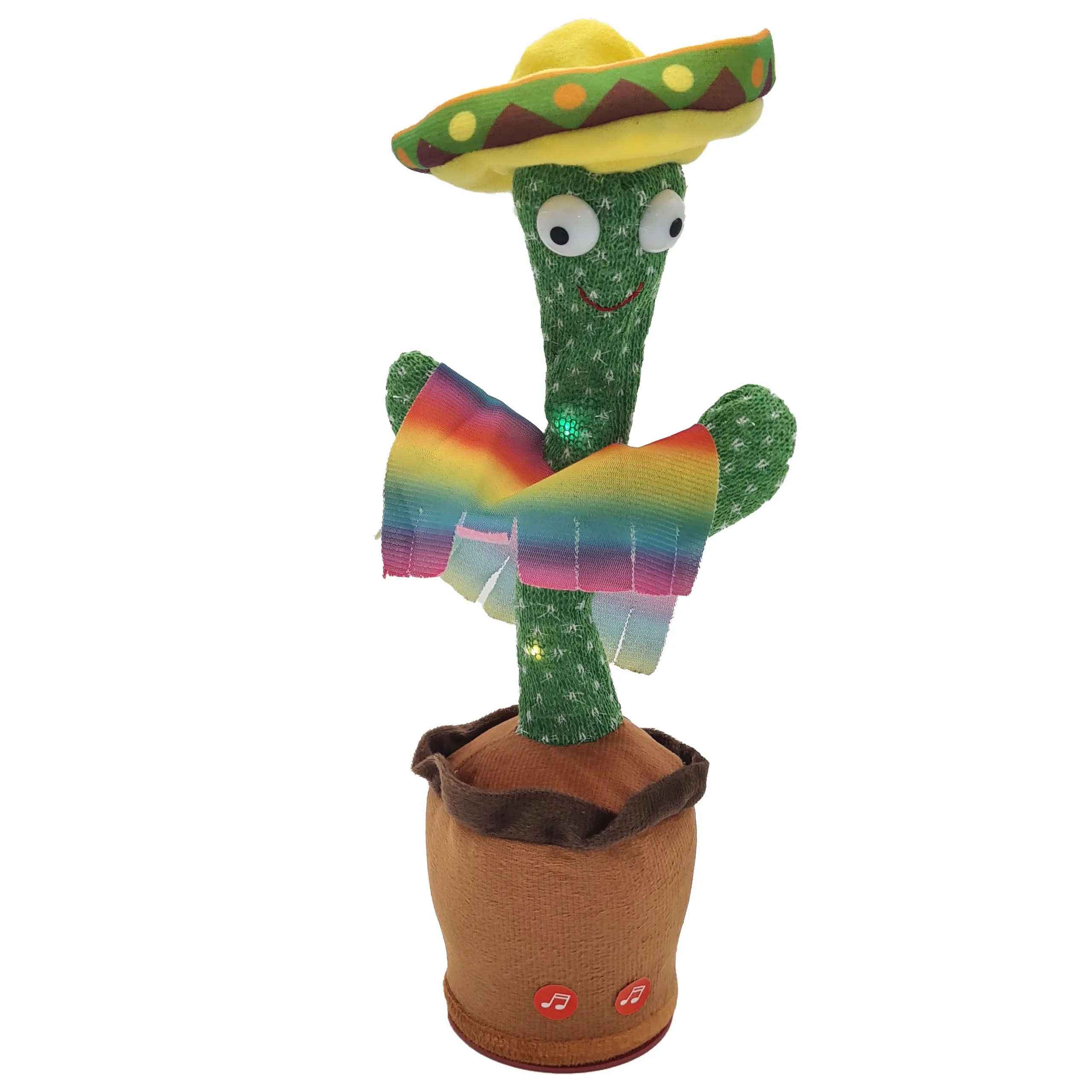 EXTRALINK TOYS ZABAWKA KAKTUS Z SOMBRERO TAŃCZĄCY ŚPIEWAJĄCY DLA DZIECI LED USB, EXTRALINK EX.24237 5907207224237