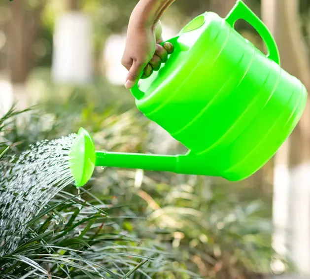 7L Black Forest Garden Watering Can, Oval Plastic with Strainer, EXTRALINK EX.24664 5907207224664
