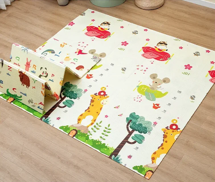 EXTRALINK DWUSTRONNA MATA EDUKACYJNA STYMULUJĄCA 150x200x1 CM SKŁADANA SAMOCHODY-SAMOLOTY + TORBA - 4305, EXTRALINK EX.27870 5907207227870
