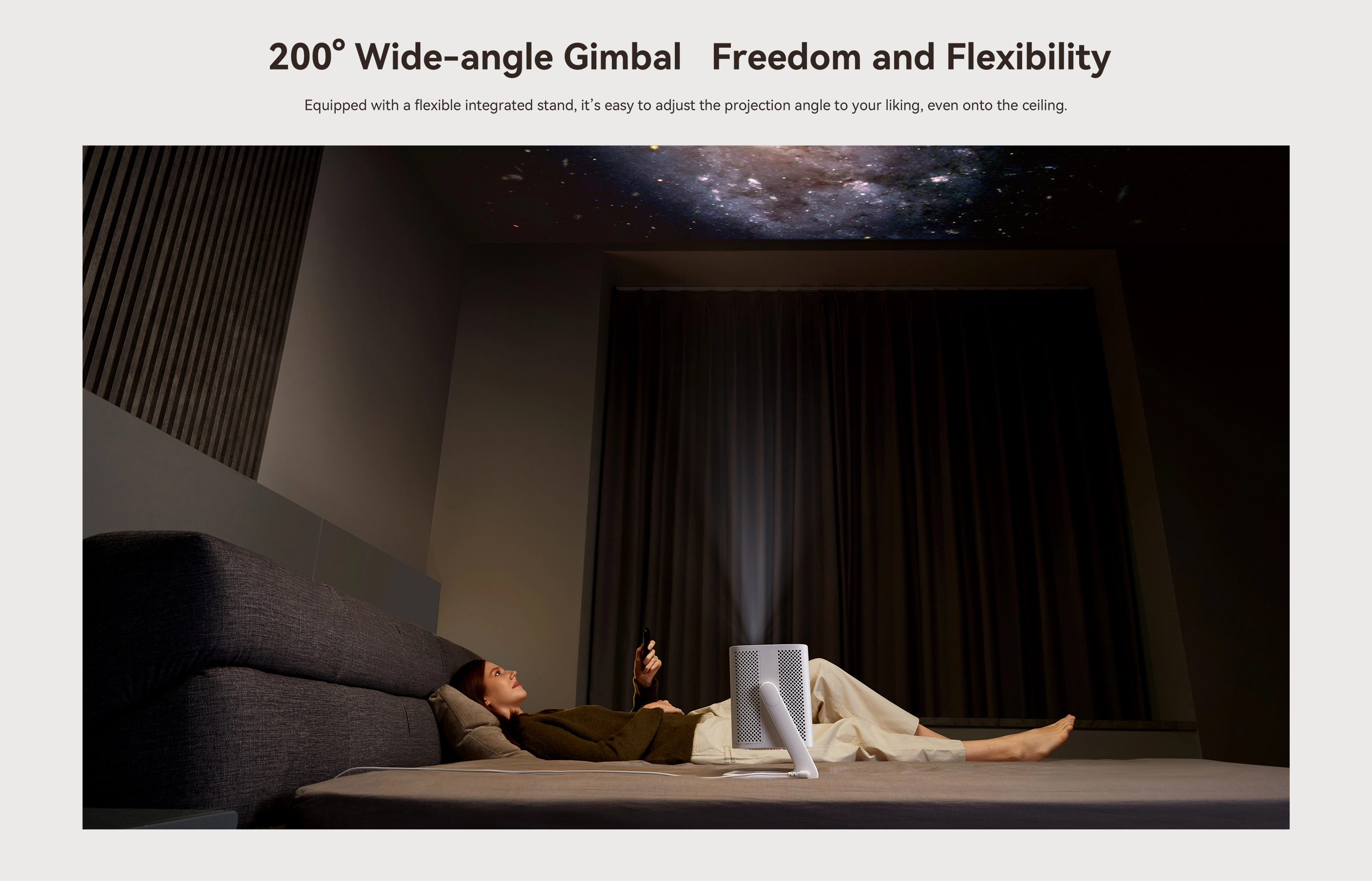 Wanbo Vali 1 Biały | Projector | Full HD, 900 ANSI, Android TV 11, Gimbal, WANBO VALI 1 6970885350825