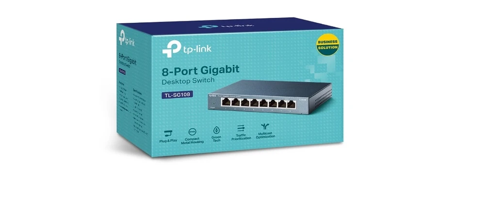 TP-Link TL-SG108 | Switch | 8x RJ45 1000Mb/s, Desktop, Unmanaged, TP-LINK TL-SG108 6935364021153