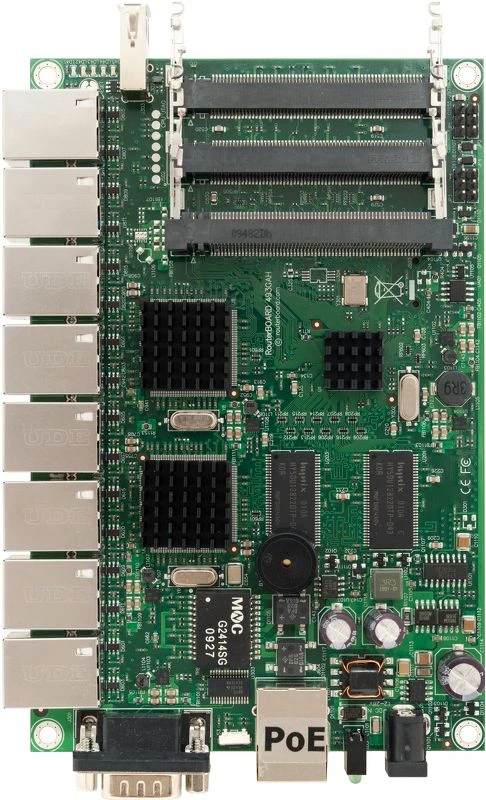 MikroTik RB493G | Router | 9x RJ45 100Mb/s, 3x miniPCI, 1x USB, MIKROTIK RB493G 5902560365580
