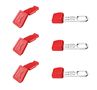 KNIPEX 00 63 06 TCR TetheredTool Clips + ColorCode Clips red, 3 pieces each  122 mm 00 63 06 TCR 4003773089759