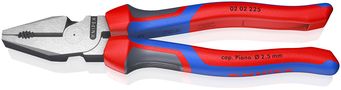 KNIPEX 02 02 225 High Leverage Combination Pliers with comfort handles black atramentized 225 mm 02 02 225 4003773043379