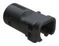 BACKSHELL, PLUG CONN, 2POS, 180DEG, BLK ATMBS-041-0205