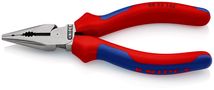 KNIPEX 08 22 145 Needle-Nose Combination Pliers with multicomponent handles black atramentized 145 mm 08 22 145 4003773078968