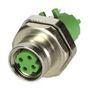 SENSOR CONN, M8, RCPT, 4POS, D-CODE, PCB 21023812431