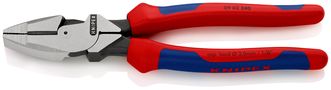 KNIPEX 09 02 240 Lineman's Pliers American style with multicomponent handles black atramentized 240 mm 09 02 240