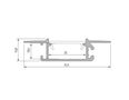LED profile ZATI, black, 3 meters 10-0595-30