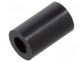 Spacer sleeve; cylindrical; polyamide; L: 8mm; Øout: 5mm; black DREMEC DR385/2.7X8