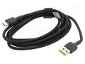 Cable; USB 2.0; USB A plug,USB C plug; 2m; black; 480Mbps; textile GREEN CELL GC-KABGC19