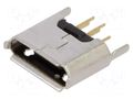 Connector: USB B micro; socket; THT; PIN: 5; straight; USB 2.0; 1.8A GCT USB3131-30-0230-A