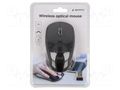 Mouse; black; USB A; wireless,optical; No.of butt: 4; 10m GEMBIRD MUSW-4B-05