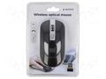 Mouse; black,grey; USB A; wireless,optical; No.of butt: 4; 10m GEMBIRD MUSW-4B-06-BS