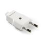 Flat plug 10A/250V white WT-1001/W 8429760410010