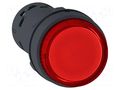 Switch: push-button; 22mm; Stabl.pos: 1; NO; red; LED; 230V; IP65 SCHNEIDER ELECTRIC XB7NW34M1
