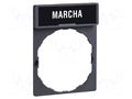 Description label; 22mm; Harmony XB4; black; plastic; Dim: 30x40mm SCHNEIDER ELECTRIC ZBY2403