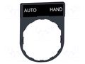 Description label; 22mm; Harmony XB4; black; plastic; Dim: 30x40mm SCHNEIDER ELECTRIC ZBY2364