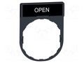 Description label; 22mm; Harmony XB4; black; plastic; Dim: 30x40mm SCHNEIDER ELECTRIC ZBY2313