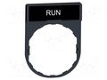 Description label; 22mm; Harmony XB4; black; plastic; Dim: 30x40mm SCHNEIDER ELECTRIC ZBY2334