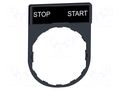 Description label; 22mm; Harmony XB4; black; plastic; Dim: 30x40mm SCHNEIDER ELECTRIC ZBY2366