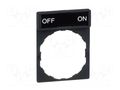 Description label; 22mm; Harmony XB4; black; plastic; Dim: 30x40mm SCHNEIDER ELECTRIC ZBY2367