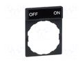 Description label; 22mm; Harmony XB4; black; plastic; Dim: 30x40mm SCHNEIDER ELECTRIC ZBY2367