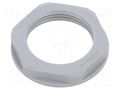 Nut; M25; polyamide; 32mm; grey; Thread: metric; Pitch: 1.5; Entrelec TE Connectivity 1SNG607011R0000