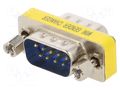 Transition: adapter; D-Sub 9pin male,both sides; gender changer CONNFLY DS1082-02-9P8LNCC