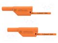 Test lead; 16A; banana plug 4mm,both sides; Urated: 1kV; orange SCHÜTZINGER VSFK8700125-OR