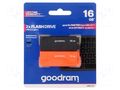 Pendrive; USB 3.2; 16GB; R: 60MB/s; W: 20MB/s; black,orange; USB A GOODRAM UME3-0160MXR11-2P