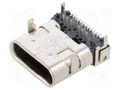 Connector: USB C; socket; hybrid SMT/THT; PIN: 24; horizontal; 5A GCT USB4055-30-A