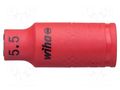 Socket; 6-angles,insulated,socket spanner; HEX 5.5mm; 1/4" WIHA WIHA.43090