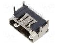 Connector: HDMI; socket; PIN: 19; pallad nickel alloy; angled 90° AMPHENOL COMMUNICATIONS SOLUTIONS 10029449-001RLF