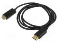 Cable; DisplayPort plug,HDMI plug; DisplayPort 1.1a,HDMI 2.0 AKYGA AK-AV-05