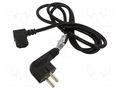 Cable; 3x0.75mm2; PVC; 1.5m; black; 10A; 250V; Core: OFC; trapezoidal AKYGA AK-PC-02C