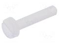 Screw; M2x10; 0.4; Head: cheese head; slotted; 0.6mm; polyamide DREMEC DR8G201M2X10