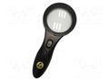 Hand magnifier; ESD; Ø62mm; Magnification: x5; LED BERNSTEIN BRN-2-298
