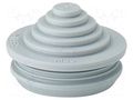 Grommet; elastomer thermoplastic TPE; grey; -25÷35°C; 5÷21mm HENSEL HENSEL-STM-25