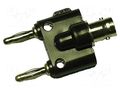 Adapter; 3A; Insulation: polyamide; banana 4mm plug x2,BNC plug MCP AD-2156