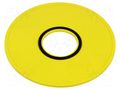 Description label; 45; 75mm; plastic; Body: yellow EAO 45-50K.1408