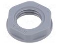 Nut; M12; polyamide; 18mm; grey; Thread: metric; Pitch: 1.5; Entrelec TE Connectivity 1SNG607002R0000