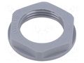 Nut; M20; polyamide; 26mm; grey; Thread: metric; Pitch: 1.5; Entrelec TE Connectivity 1SNG607008R0000