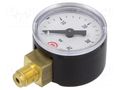 Manometer; 0÷40bar; G 1/8",bottom connection; 40mm; metal PNEUMAT 110.38