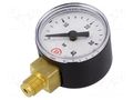 Manometer; 0÷40bar; G 1/8",bottom connection; 40mm; plastic PNEUMAT 110.38-K