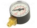 Manometer; 0÷10bar; G 1/8",bottom connection; 40mm; plastic PNEUMAT 110.35-KD