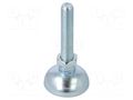 Foot; with lever; M12; steel; Plating: zinc; 85mm; Pivot Feet FATH FA-9AB045M12085MN
