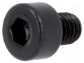 Screw; M4x5; 0.7; Head: cheese head; hex key; HEX 3mm; steel BOSSARD B4X5/BN272
