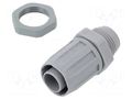 Straight terminal connector; Thread: PG,outside; polypropylene HELLERMANNTYTON FG17-PG11-PP-GY