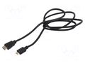 Cable; HDMI plug,mini HDMI plug; HDMI 1.4; Len: 1.5m; black; 30AWG SAVIO SAVKABELCL-09